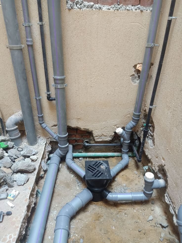 أعمال تأسيس السباكة والكهرباء وفق مخططات هندسية